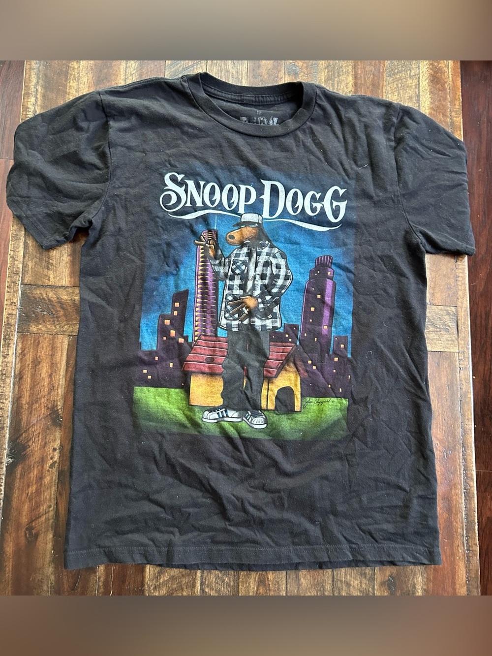 Black Graphic Snoop Dog Tee